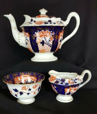 9764 Teapot Creamer Sugar on Gainsborough shape